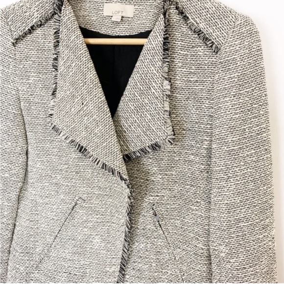 Loft Tweed Fringe Blazer - Picture 4 of 4